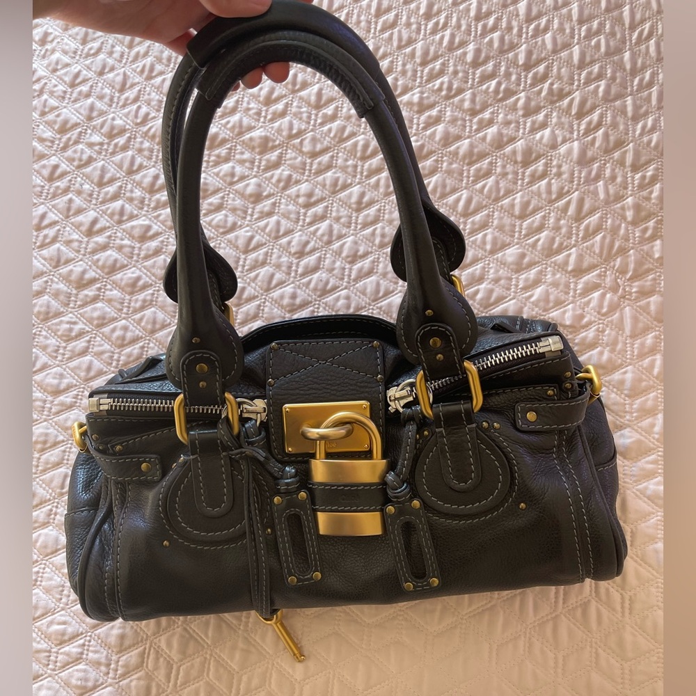 Chloé Paddington Bag in Black Calfskin Leather